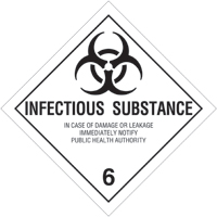Revised Class 6 Label - Infectious Substances